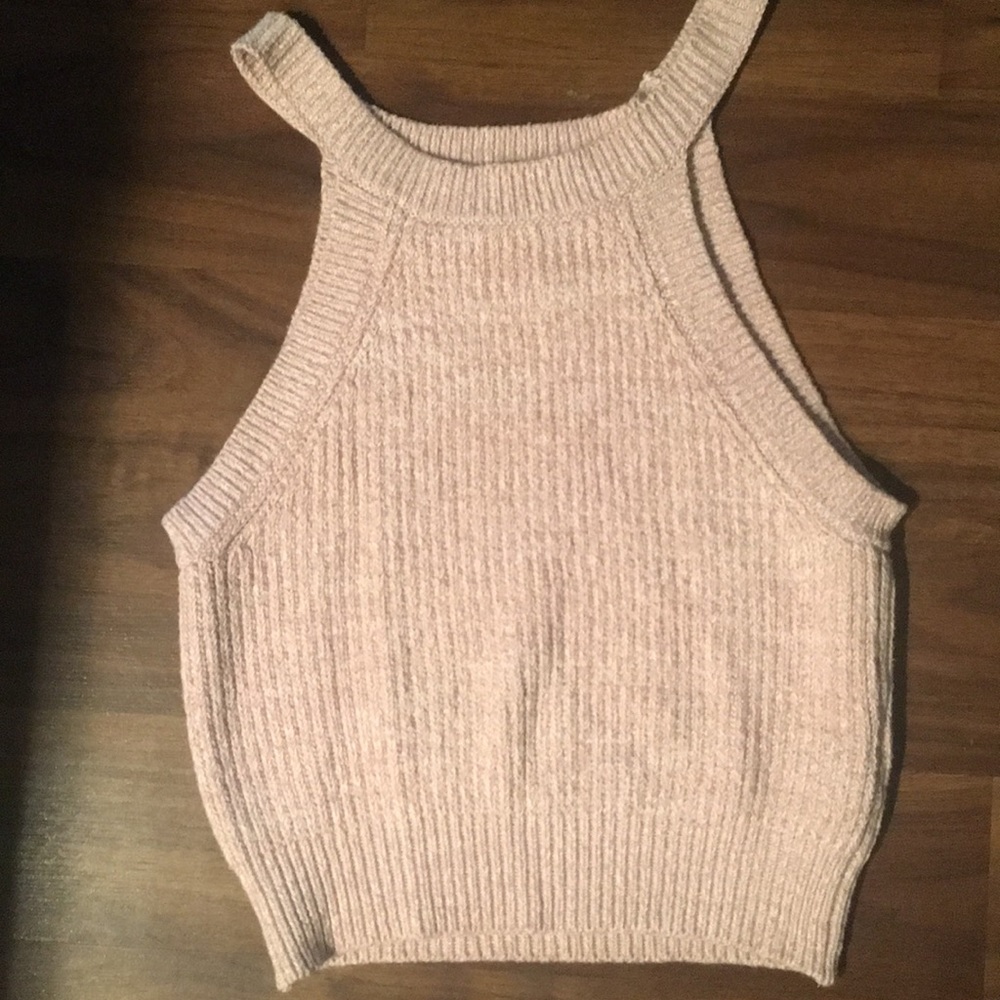 Pink Forever 21 Knitted Halter Top